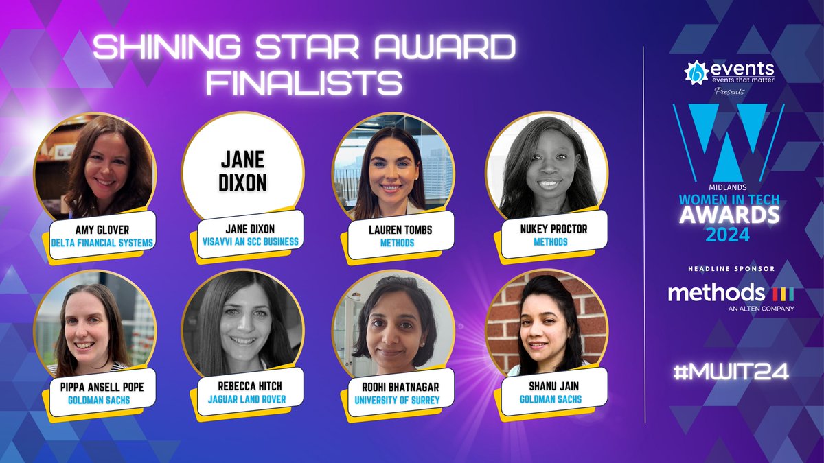 Women In Tech Awards (@witawards) on Twitter photo Best of luck to all our finalists tonight in the #RisingStar category
#MWIT24
Support by <a href="/MethodsDigital/">Methods</a> <a href="/MyBCU/">Birmingham City University</a> <a href="/SCC_UK/">SCC</a> <a href="/NTTDATA/">NTT DATA (Official)</a> <a href="/NTT_DATA_UK/">NTT DATA UK</a> @beventspresents Best of luck to all our finalists tonight in the #RisingStar category
#MWIT24
Support by <a href="/MethodsDigital/">Methods</a> <a href="/MyBCU/">Birmingham City University</a> <a href="/SCC_UK/">SCC</a> <a href="/NTTDATA/">NTT DATA (Official)</a> <a href="/NTT_DATA_UK/">NTT DATA UK</a> @beventspresents