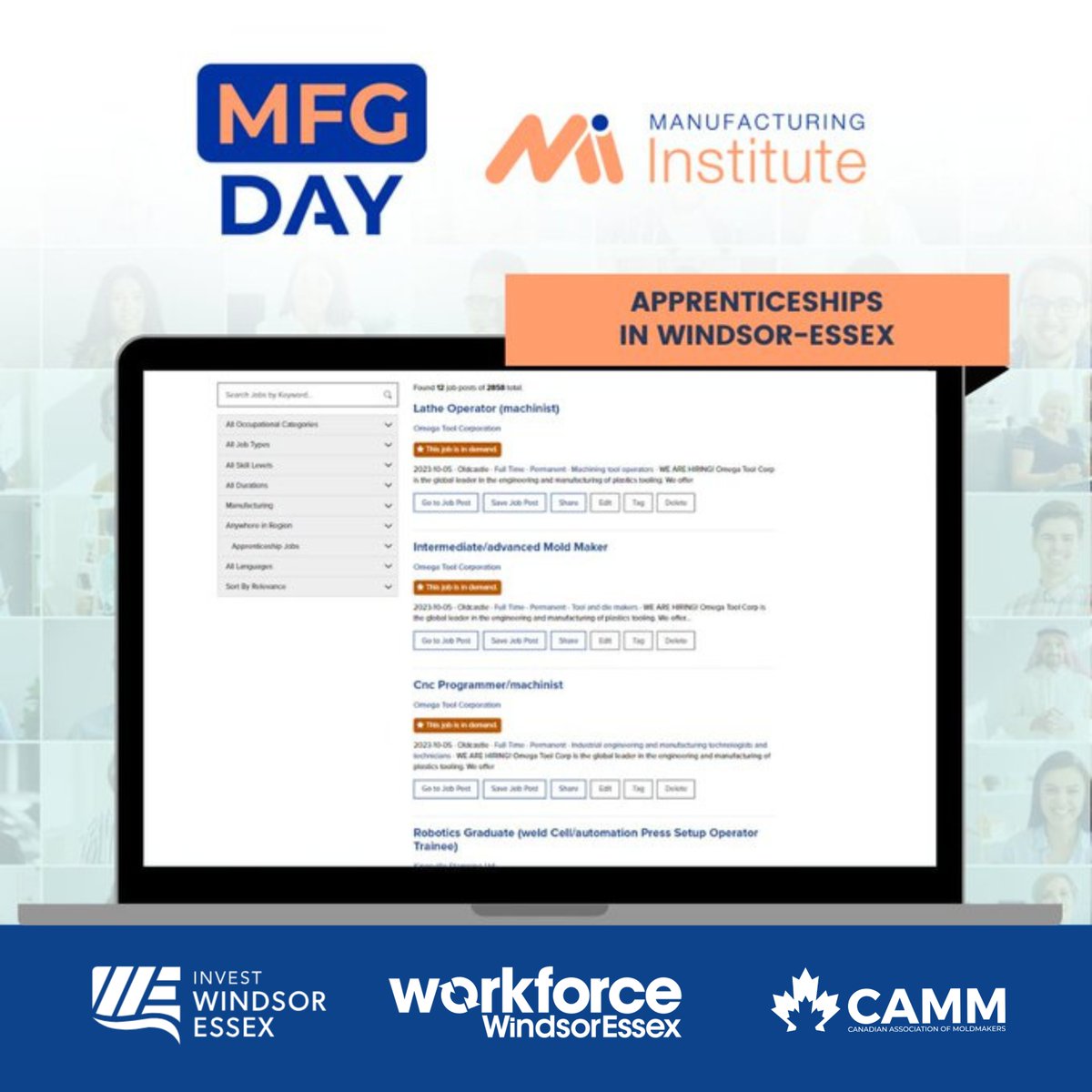 Workforce WindsorEssex (@workforcewe) on Twitter photo Wondering about apprenticeships available in #manufacturing? ⚙️💥
Visit the <a href="/WorkforceWE/">Workforce WindsorEssex</a> job board: tinyurl.com/hcjw8urx
#MFGDay24 Wondering about apprenticeships available in #manufacturing? ⚙️💥
Visit the <a href="/WorkforceWE/">Workforce WindsorEssex</a> job board: tinyurl.com/hcjw8urx
#MFGDay24