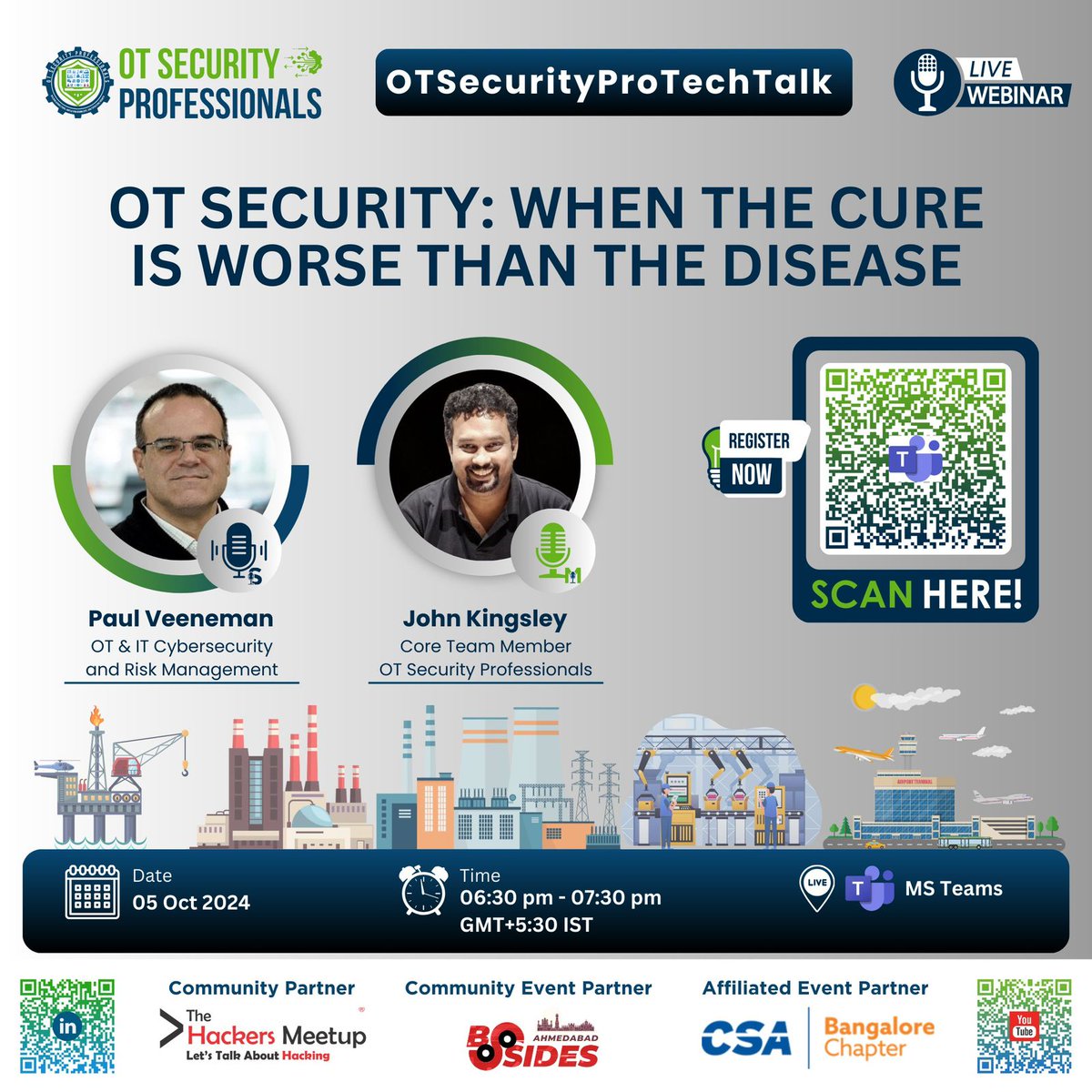 🚨 Have you registered for the 𝗢𝗧𝗦𝗲𝗰𝘂𝗿𝗶𝘁𝘆𝗣𝗿𝗼𝗧𝗲𝗰𝗵𝗧𝗮𝗹𝗸? 🚨

🛡️ “𝗢𝗧 𝗦𝗲𝗰𝘂𝗿𝗶𝘁𝘆: 𝗪𝗵𝗲𝗻 𝘁𝗵𝗲 𝗖𝘂𝗿𝗲 𝗶𝘀 𝗪𝗼𝗿𝘀𝗲 𝘁𝗵𝗮𝗻 𝘁𝗵𝗲 𝗗𝗶𝘀𝗲𝗮𝘀𝗲”
💡 Access to  registered participants ONLY.

🔗 Register here now:
events.teams.microsoft.com/event/33c719db…