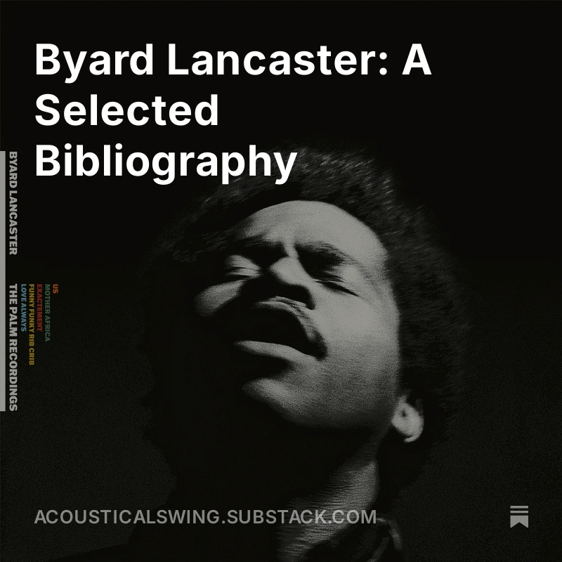 avantgardejazz's tweet photo. Byard Lancaster: A Selected Bibliography https://t.co/TMLiGc42WQ