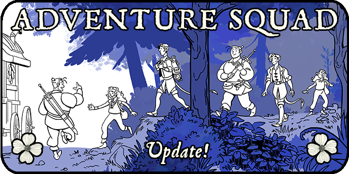 AdvSquadComic's tweet photo. #adventuresquad #adventuresquadupdate #fantasy #webcomicsAdventure Squad Update! ⚔️ https://t.co/N0mMDd2Wcq   Art by @mernolan
, colors by @AshMcGivern https://t.co/dSAAM3iIUs