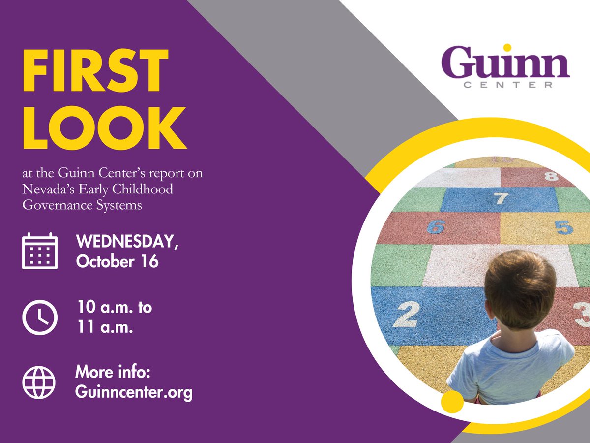 Anna Colquitt, Ph‍.D., Director of Education Policy for the <a href="/GuinnCenter/">Kenny Guinn Center for Policy Priorities</a>, will preview our forthcoming ECS study with a look at challenges, complexities, and policy recommendations on October 16. This is unmissable! To register, link below 👇👇👇

guinncenter.org/event/first-lo…