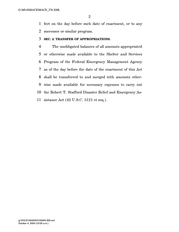 🚨INTRODUCING legislation to terminate FEMA’s Shelter and Service Program for illegals 🚨

This bill will demand FEMA to stop funding illegal aliens and redirect funding to support Hurricane victims.