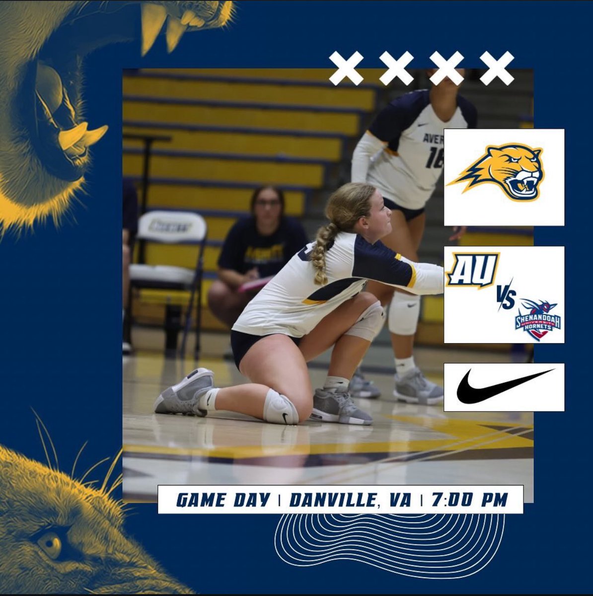 Its Game Day again in the Grant 📣 
Help us pack the gym &amp; our donation box for Hurricane Helene Victims ✈️ 
Game starts at 7PM ⏰ but make sure to get there early as we will celebrate Kinsley Stevens &amp; Emma Nash on their career milestones 🤩

See you soon, Cougars 💙🏐💛