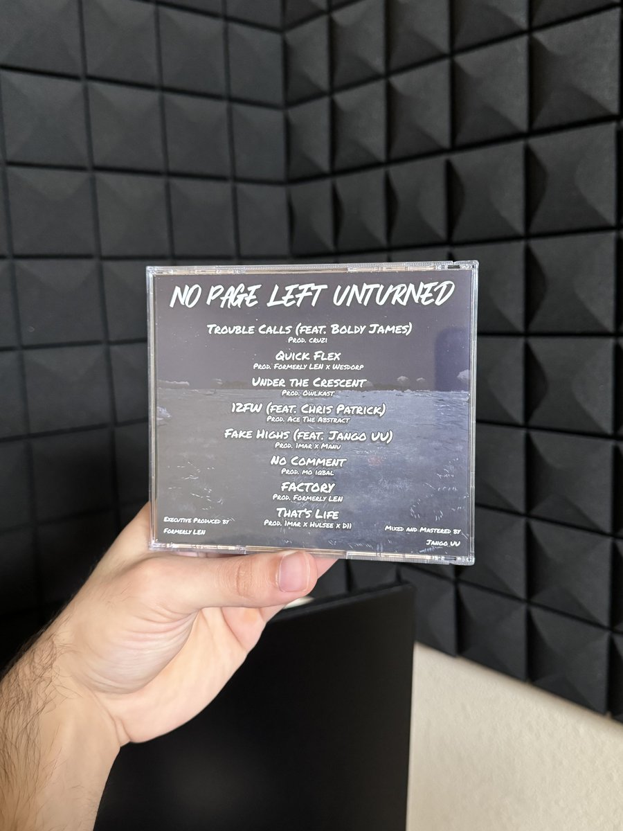 FormerlyLEN's tweet photo. Happy Bandcamp Friday!

🚨 TODAY ONLY 🚨
No Page Left Unturned CDs 50% off!

Only $6 to support your favorite underground artist

Go cop one 💿💿💿 https://t.co/v4UECbj33q https://t.co/CCBSzBxhiq
