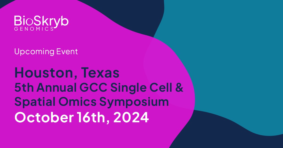 We are looking forward to seeing you at the 5th Annual GCC Single Cell &amp;  Spatial Omics Symposium October 16th at the BioScience Research Collaborative!
Details:  sco24.blogs.rice.edu