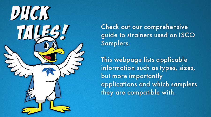TeledyneIsco's tweet photo. Did you know that we have a strainer selection guide on our online store? This page provides strainer types, sizes, applications and which samplers they are compatible with. Visit: https://t.co/8tX27ZZcWH

#watersampling #wastewatersampling https://t.co/Mw04FeN8mH
