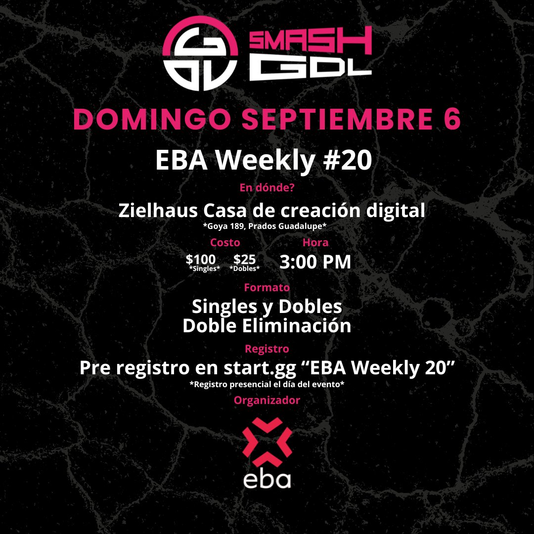 Ahora si aquí tenemos los torneos de la 1er semana de Octubre ! 🙌🏼