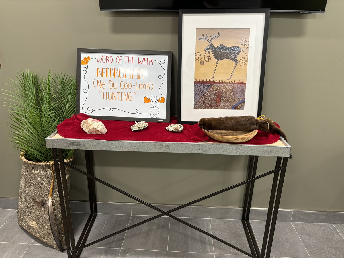 #MikmaqHistoryMonth display at our UNSM offices!! ❤️💛🤍🖤