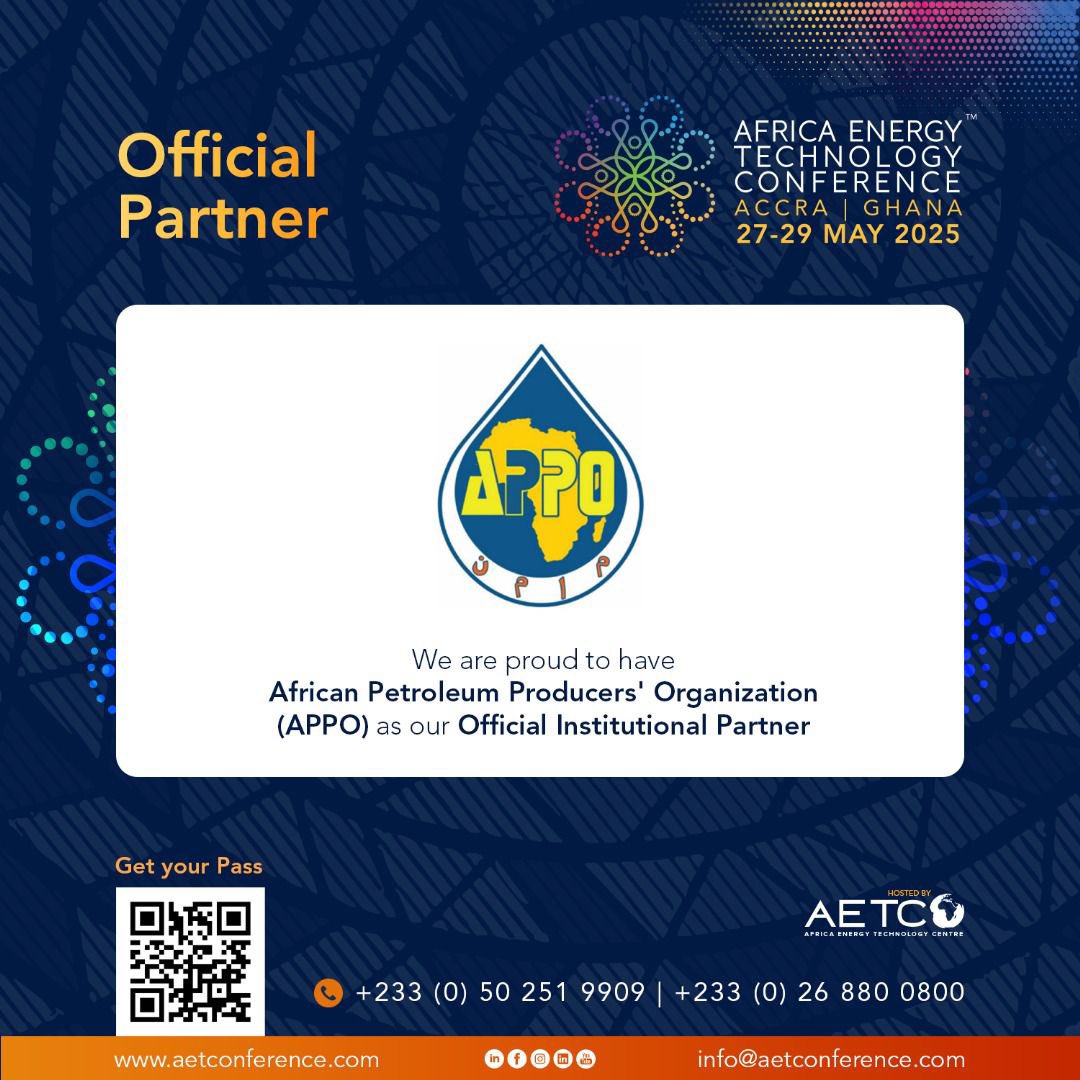 The African Petroleum Producers’ Organization (APPO) is proud to announce its strategic partnership with the Africa Energy Technology Conference (AETC).