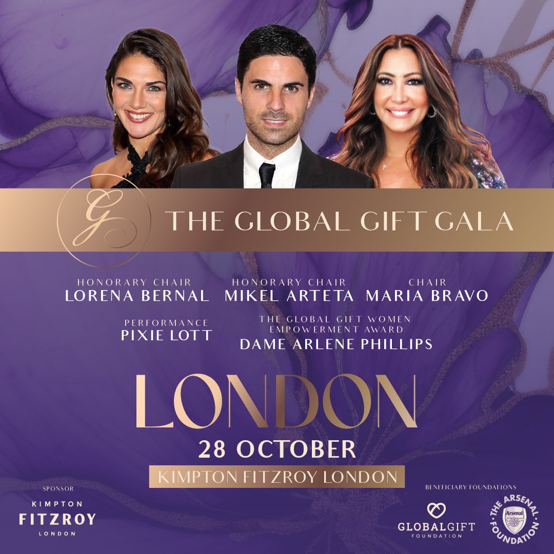 The Global Gift Gala is back after a four year hiatus in aid of <a href="/GlobalGiftFound/">GlobalGiftFoundation</a> and <a href="/Arsenal/">Arsenal</a> foundation tickets available now at <a href="/GlobalGiftGala/">The Global Gift Gala</a> <a href="/EastofedenPR/">East of Eden Agency</a>