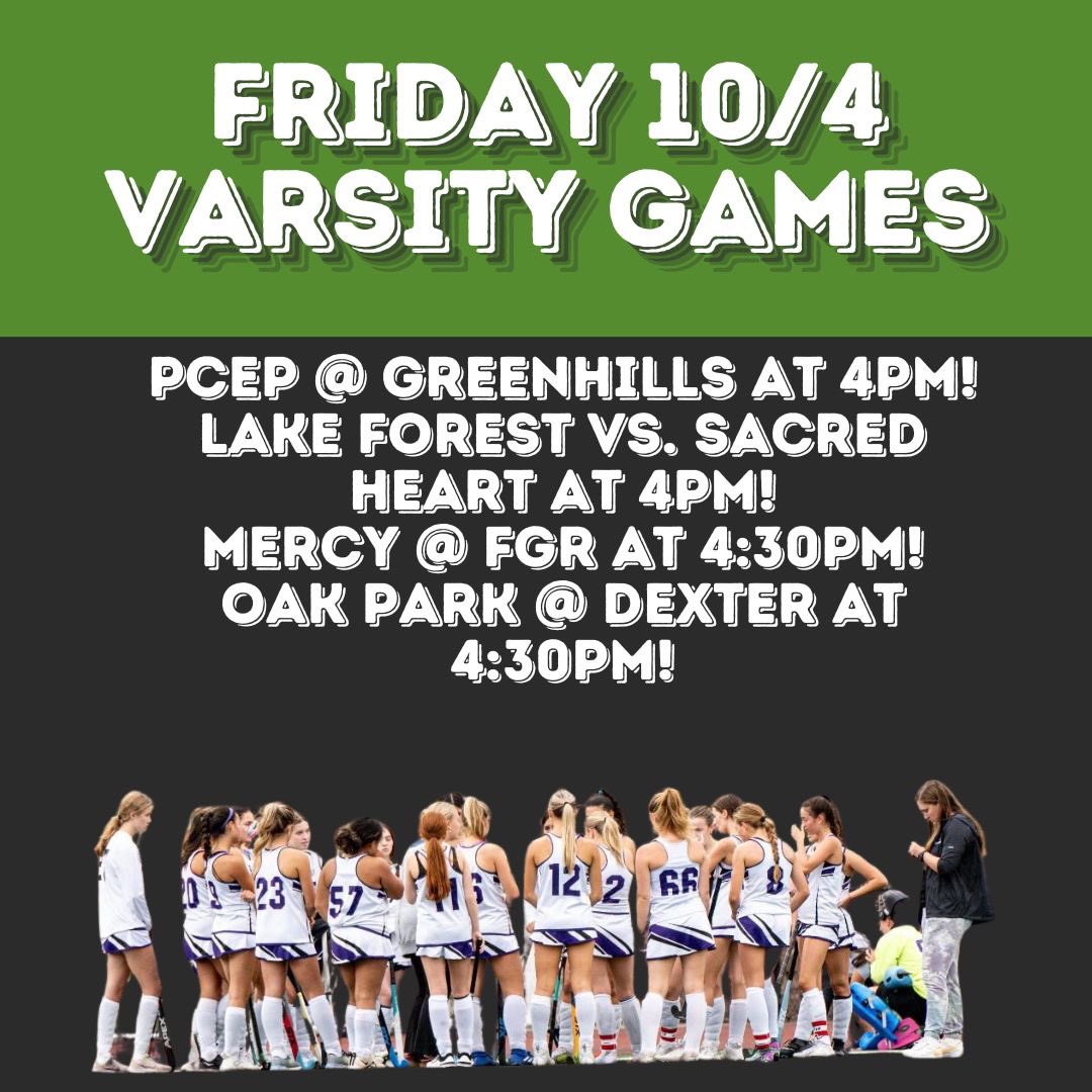MFHCA_'s tweet photo. Happy Friday 10/4! Here are some of today’s matchups!

@PCEPFH @US_ASHsports @mercyfldhockey @FGRathletics @dexfhockey @RockfordAD @marianathletics @NoviFieldHockey @PinckneyAthDept @SalineFHockey @HartlandFHockey https://t.co/SmY0KLfF7E