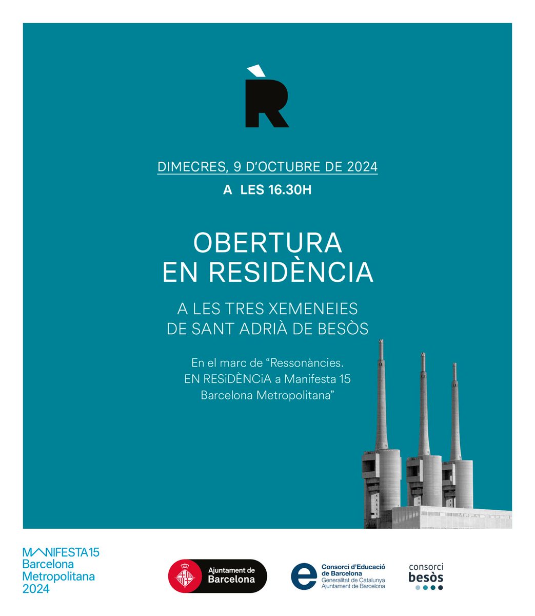 CarlesGinerCamprubí (@carlesginer) on Twitter photo 09/10_16.30h_ IMPERDIBLE #ENRE SiDÈNCiAAmb <a href="/abaoaqu_/">A Bao A Qu</a> <a href="/mercatflors/">Mercat de les Flors</a> <a href="/granerbcn/">Graner</a> <a href="/salabeckett/">Sala Beckett</a> <a href="/poderosa_bcn/">La Poderosa</a> <a href="/lacalderabcn/">lacaldera</a> <a href="/lAfluent/">L'Afluent</a> <a href="/ExperimentemART/">E:\\ART</a> <a href="/teatrelliure/">Teatre Lliure</a> <a href="/fundaciomiro/">Fundació Joan Miró, Barcelona</a> <a href="/MuseuNac_Cat/">Museu Nacional d'Art de Catalunya | MNAC</a> <a href="/museupicasso/">Museu Picasso Barcelona</a> <a href="/TRANSDUCTORES/">TRANSDUCTORES</a> <a href="/escolantaviana/">Institut Escola Antaviana</a> #INSlabastida #Domènec #silosmartesfueranviernes 09/10_16.30h_ IMPERDIBLE #ENRE SiDÈNCiAAmb <a href="/abaoaqu_/">A Bao A Qu</a> <a href="/mercatflors/">Mercat de les Flors</a> <a href="/granerbcn/">Graner</a> <a href="/salabeckett/">Sala Beckett</a> <a href="/poderosa_bcn/">La Poderosa</a> <a href="/lacalderabcn/">lacaldera</a> <a href="/lAfluent/">L'Afluent</a> <a href="/ExperimentemART/">E:\\ART</a> <a href="/teatrelliure/">Teatre Lliure</a> <a href="/fundaciomiro/">Fundació Joan Miró, Barcelona</a> <a href="/MuseuNac_Cat/">Museu Nacional d'Art de Catalunya | MNAC</a> <a href="/museupicasso/">Museu Picasso Barcelona</a> <a href="/TRANSDUCTORES/">TRANSDUCTORES</a> <a href="/escolantaviana/">Institut Escola Antaviana</a> #INSlabastida #Domènec #silosmartesfueranviernes