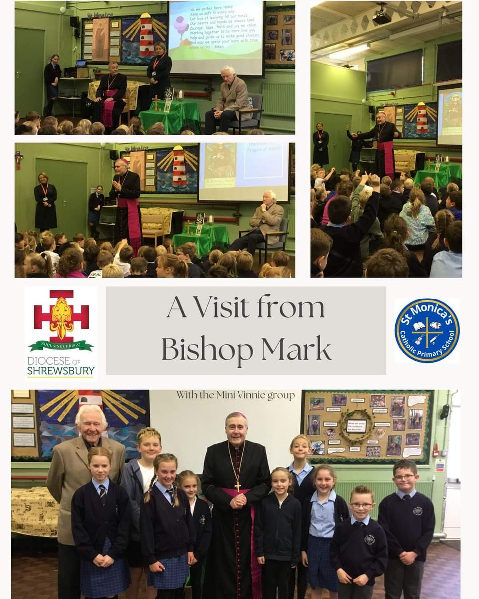 What a lovely visit we had this morning from Bishop Mark Davies.  The children asked some really excellent and thoughtful questions when we gathered together, getting to know more about Bishop Mark and his role and inspirations. #dioceseofshrewsbury
