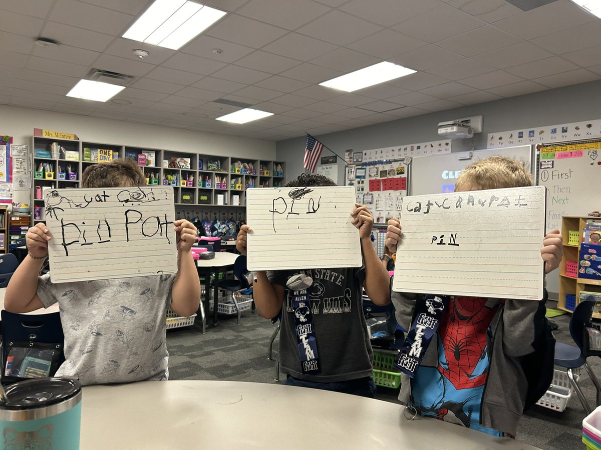 We are working on writing dictated sentences and words at teacher table. <a href="/MarionMavericks/">Marion Mavericks</a>