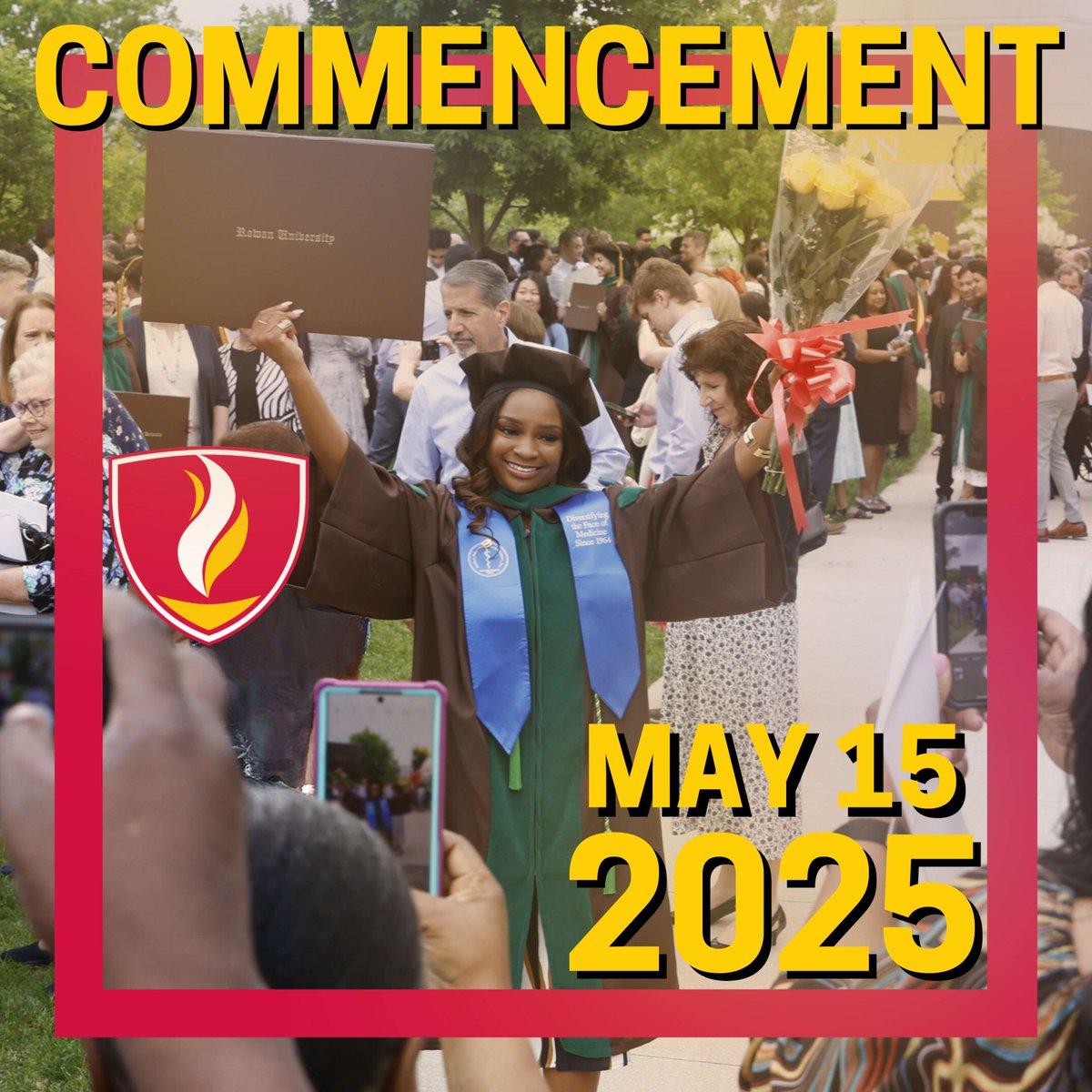 Cooper Medical School of Rowan University (@coopermedschool) on Twitter photo CMSRU grads: Your ceremony is May 15! 🎉
Rowan University's 2025 Commencement is set for May 10 at Richard Wackar Stadium! 🎓✨ Join us for speeches, degree conferrals, and celebrations with music, refreshments, and more. #CMSRU #RowanUniversity #RowanProud #CommencementReady CMSRU grads: Your ceremony is May 15! 🎉
Rowan University's 2025 Commencement is set for May 10 at Richard Wackar Stadium! 🎓✨ Join us for speeches, degree conferrals, and celebrations with music, refreshments, and more. #CMSRU #RowanUniversity #RowanProud #CommencementReady