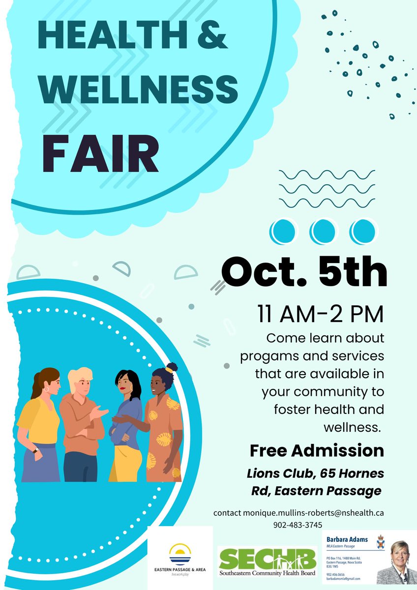 Happy to financially support such an important event....Happening tomorrow. All Health Information in our Community under one roof!!! Hope to see you there. 11 am to 2 pm at the Eastern Passage Cow Bay Lions Club.