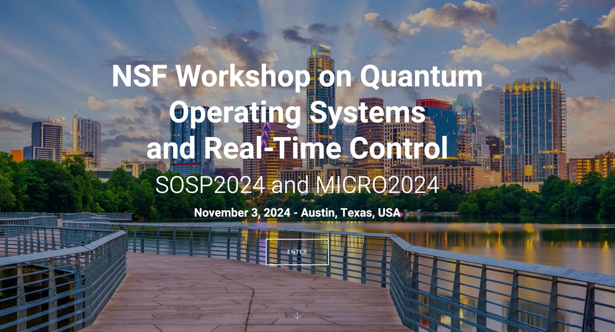 YaleQuantumInstitute (@yale_qi) on Twitter photo Last day to submit your abstract for our <a href="/NSF/">U.S. National Science Foundation</a> QuantumOS workshop in Austin TX. (There won't be a deadline extension, this is already the extension!) See you there!
quantumos2024.yalepages.org Last day to submit your abstract for our <a href="/NSF/">U.S. National Science Foundation</a> QuantumOS workshop in Austin TX. (There won't be a deadline extension, this is already the extension!) See you there!
quantumos2024.yalepages.org