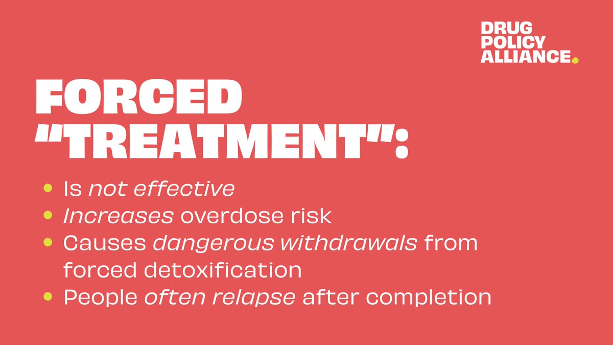 When it comes to substance use disorder treatment, it needs to be voluntary, effective, affordable, accessible, &amp; appealing. We all agree that we need more treatment - let’s make sure it actually helps people. Read our new report: drugpolicy.org/TreatmentDebate