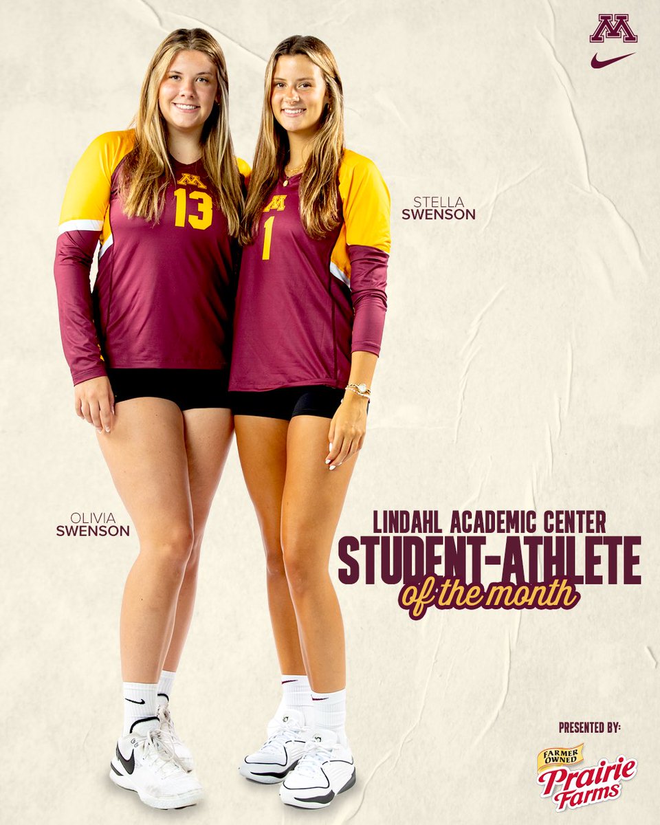 GopherSports's tweet image. Starting the year off strong 💪 

Congrats to the September Student-Athletes of the Month!

@PFDairy