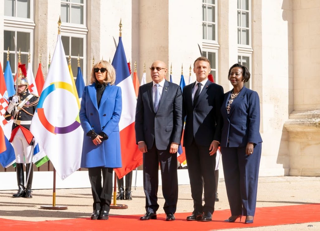 Le Président de la République islamique de #Mauritanie 🇲🇷, SEM. Mohamed Ould Cheikh El Ghazouani, accueilli ce jour par le Président de la Republique française <a href="/EmmanuelMacron/">Emmanuel Macron</a> à l'ouverture du XIXème #SommetdelaFrancophonie à Villers-Cotterets 🇫🇷.
<a href="/OIFrancophonie/">La Francophonie</a> 
#Francophonie24