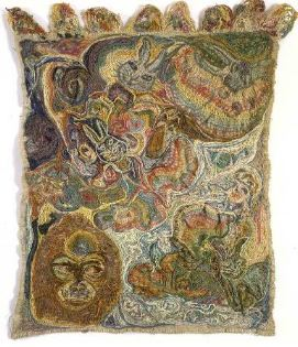 IsabellaRosner's tweet photo. Rosa Zharkikh was a factory worker who started to receive visions after a near-death experience. She embroidered her visions and used a hieroglyphic code she refused to translate. These are from Galerie St. Etienne, Museum of Outsider Art Montenegro, and Collection de l’Art Brut https://t.co/MJsm6HbrcT