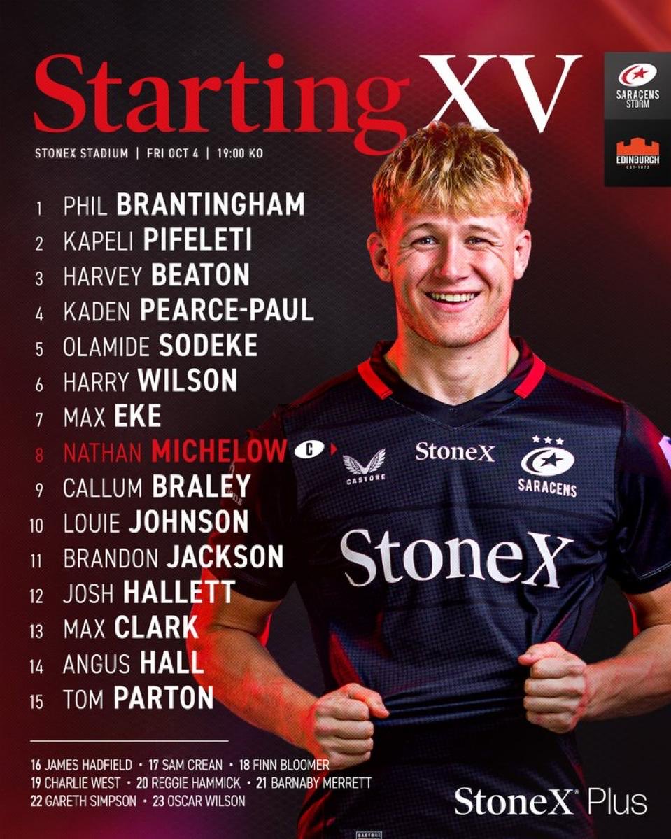 Fantastic to have four OS playing for ⁦<a href="/Saracens/">Saracens Rugby Club</a>⁩ tonight! Go well gentlemen. #SVS_Sport