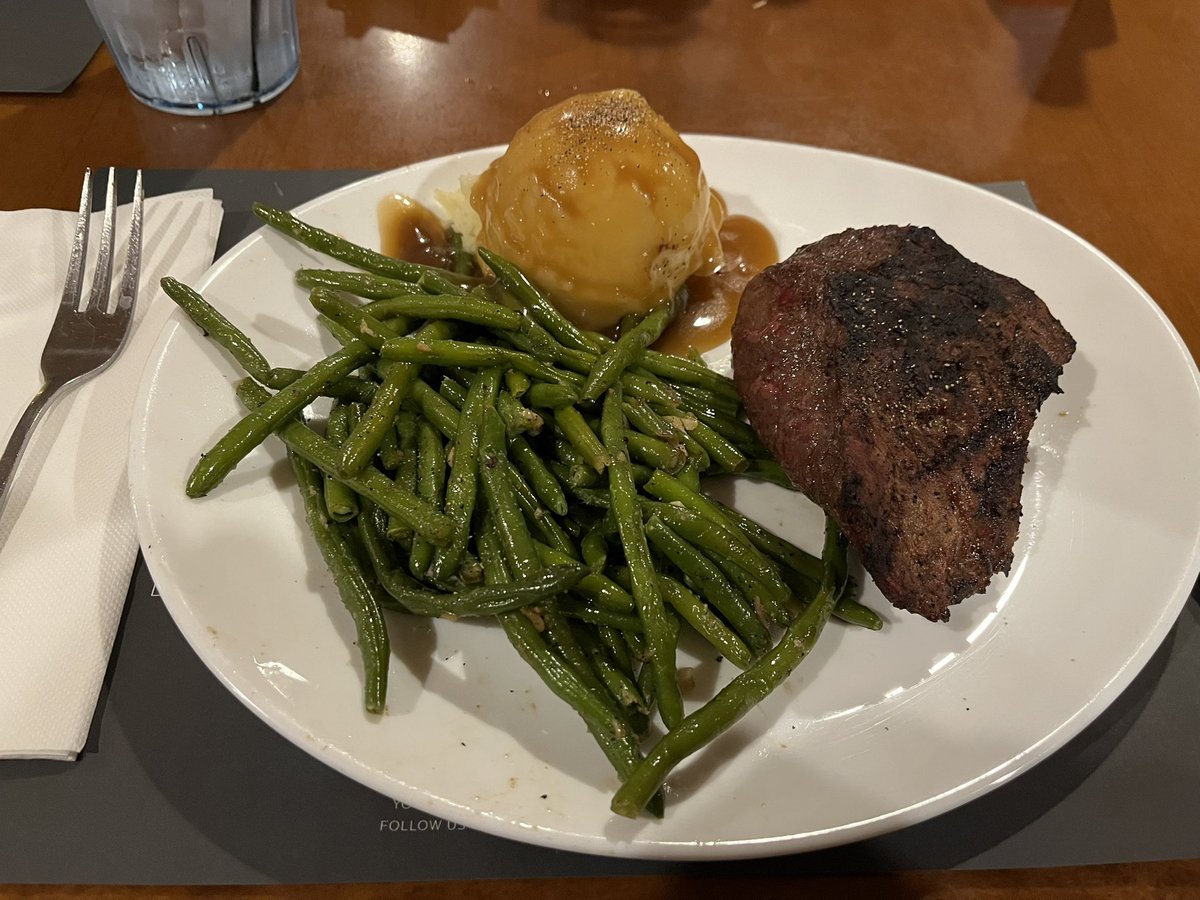 Went back to <a href="/elliscasinolv/">Ellis Island Casino</a> for lunch and got their famous steak special.  The clam chowder was included in today’s soup of the day.  One of Vegas’ best deals #vegas