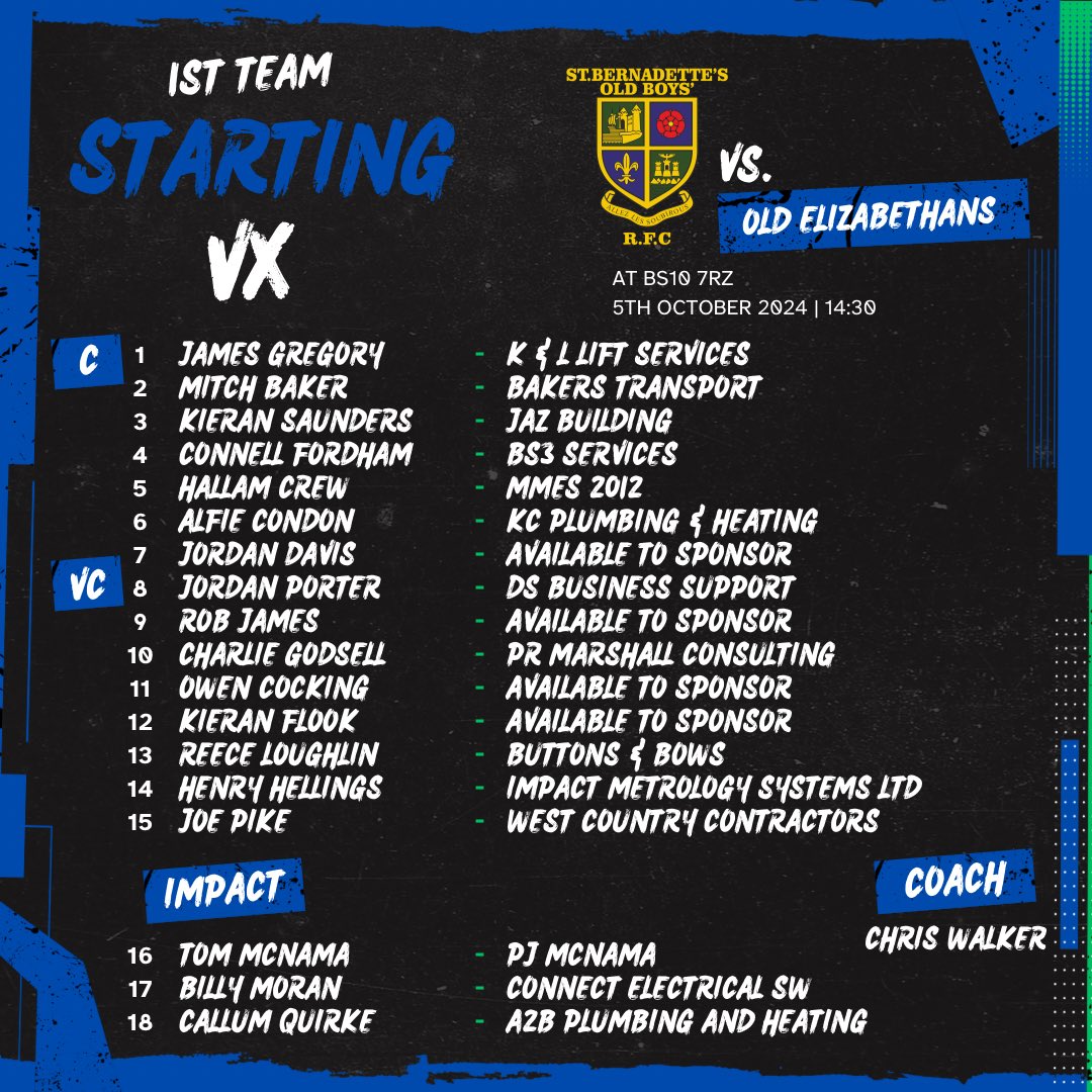 St Bernadettes OB RFC tweet media