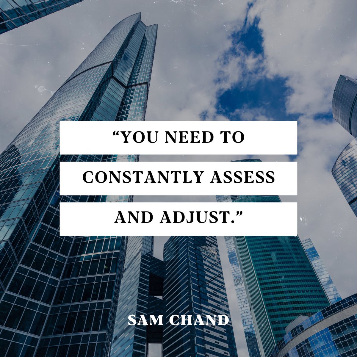 Don’t become stagnant—stay fresh! Assess your organization and make adjustments where needed. 
#SamChand #SCLI #Leadership #Coaching #Consulting #Assess #Adjust