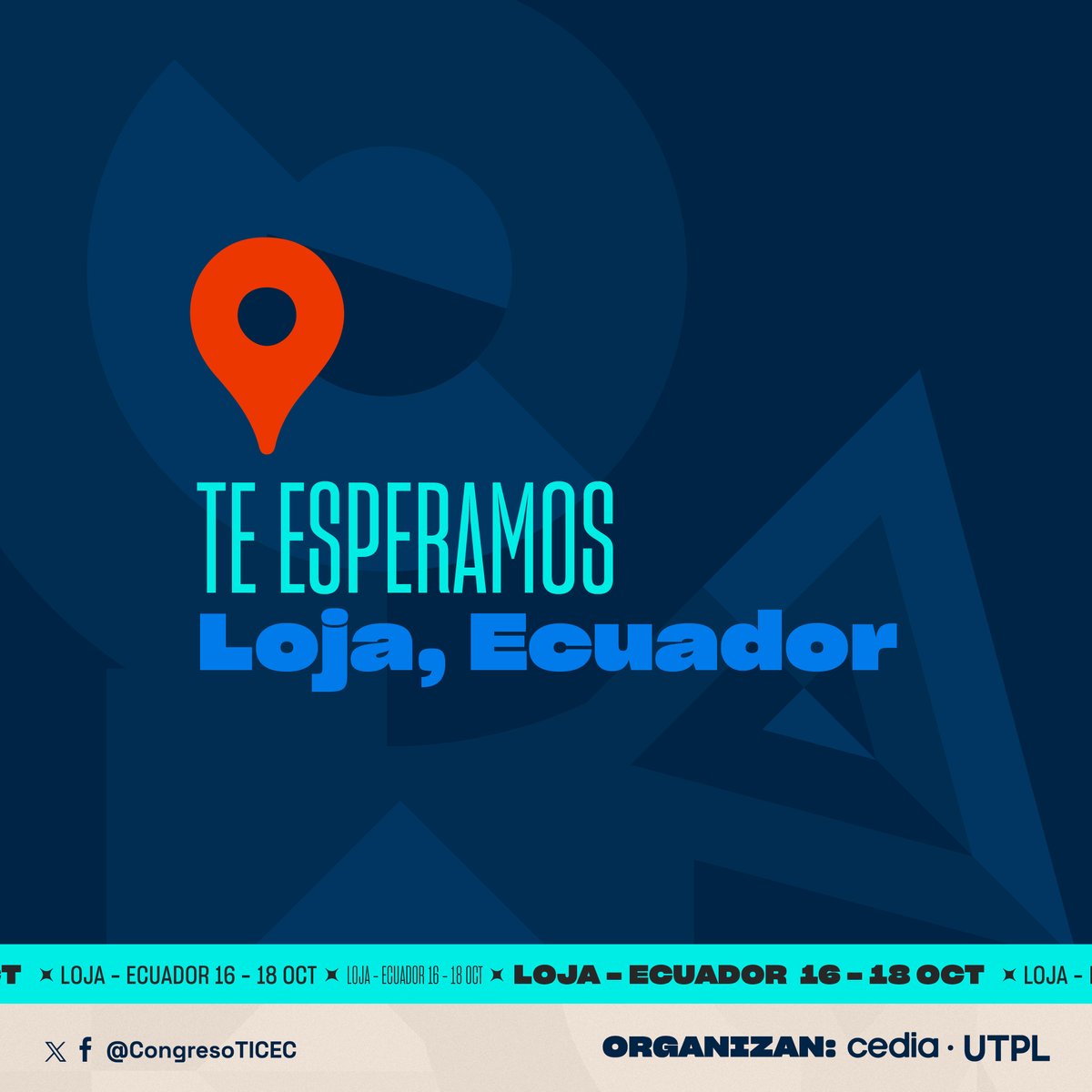 ¡𝐓𝐎𝐃𝐎 𝐋𝐈𝐒𝐓𝐎 𝐏𝐀𝐑𝐀 𝐄𝐋 𝐓𝐈𝐂𝐄𝐂 𝟐𝟎𝟐𝟒!
👉Aún puedes ser parte del Congreso más importante de TIC del Ecuador.
Sigue las instrucciones para inscribirte y únete a esta experiencia única.
🌐MÁS INFORMACIÓN: ticec.cedia.edu.ec
🤝ORGANIZAN: #CEDIA y <a href="/utpl/">🎓 UTPL</a>
#TICs