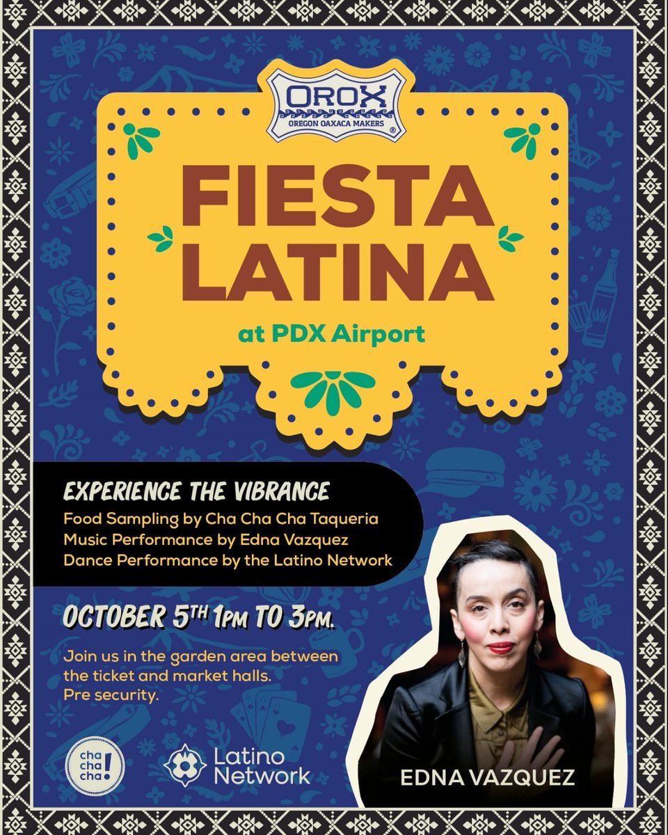 El grupo de baile de Latino Network, Ballet Folklórico Corazones Alegres, se presentará en el Aeropuerto de Portland este sábado para Fiesta Latina. ¡Vive la experiencia del nuevo PDX y disfruta de su presentación! <a href="/OroxLeatherCo/">Orox Leather Co.</a> <a href="/flypdx/">FlyPDX</a>