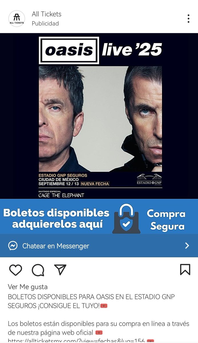 Paulapuntocom's tweet photo. @oasis @Twickets Y todo lo que supuestamente no iba a pasar, pasó... https://t.co/lhEpeyEFbi
