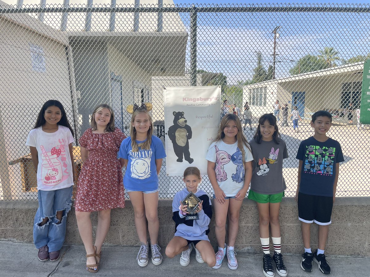 Kingsbury Elementary (@kingsburyrusd) on Twitter photo Kingsbury earned Gold at the San Bernardino County PBIS awards night. Our students are proudly showing off our trophy. 🏆 <a href="/RedlandsUSD/">Redlands USD</a> <a href="/RedlandsUSDSupt/">Juan J. Cabral</a> <a href="/KingsburyPta/">Kingsbury PTA</a> Kingsbury earned Gold at the San Bernardino County PBIS awards night. Our students are proudly showing off our trophy. 🏆 <a href="/RedlandsUSD/">Redlands USD</a> <a href="/RedlandsUSDSupt/">Juan J. Cabral</a> <a href="/KingsburyPta/">Kingsbury PTA</a>