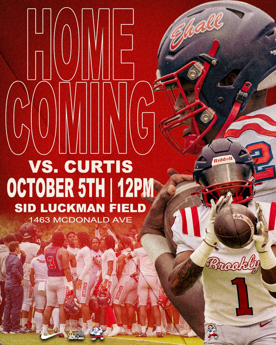 EhallFB's tweet photo. Homecoming weekend!!! Calling all Dutchmen, past, present and future. Come out and support #ehallnation🔴🔵 .

#winateverything 🔴🔵
#sixforsix 

🆚: Curtis Warriors 
🗓️: Saturday October, 5th,2024
⏰: 12PM (Noon)
📍:1463 McDonald Ave, Brooklyn NY 11230 https://t.co/Kjfilcl1WN