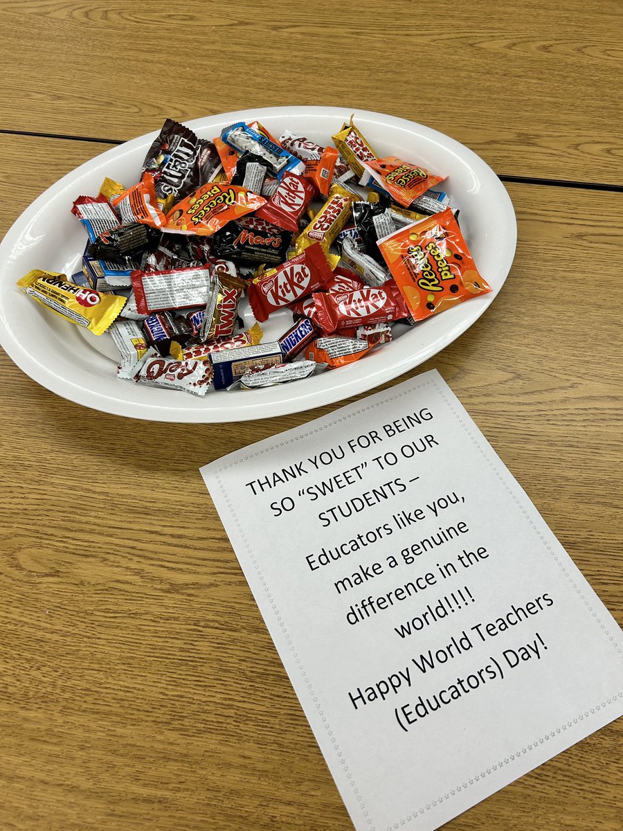 A little treat to acknowledge the efforts and actions of the educators we work with in advance of #WorldTeachersDay. We appreciate their leadership, connections, commitment and unwavering efforts to support all learners!