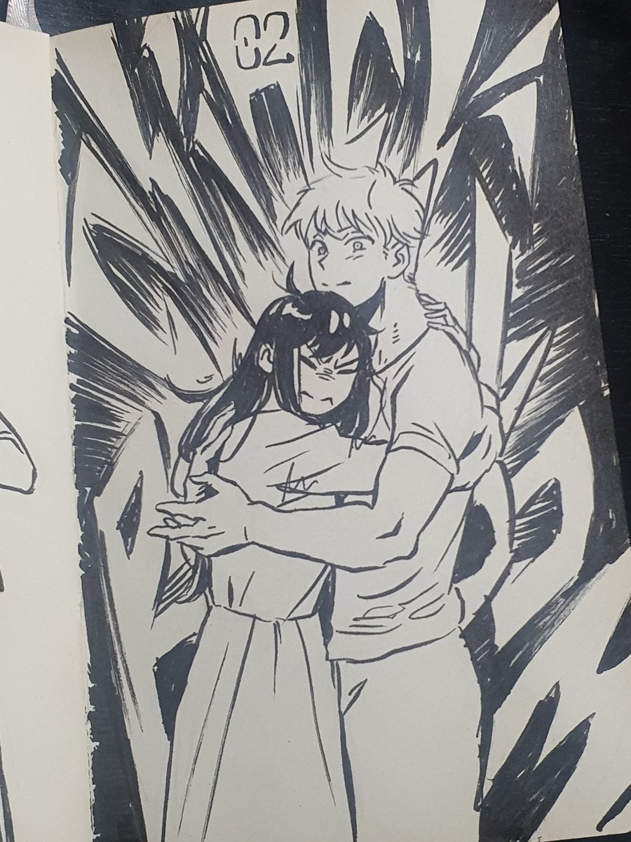 Yuushin_07's tweet image. Ok, so I want to finish this sketchbook finally, so I'll combine #inktober2024 and #otptober challenge. Using #twiyor ofcourse 😁
1. Holding Hands 2. Hug 3. Watching movies 4. Date
I added alt descriptions to each pic