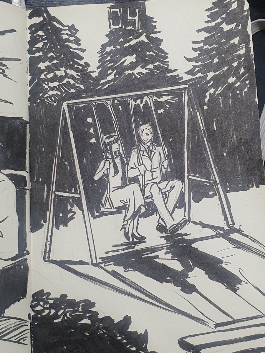 Yuushin_07's tweet image. Ok, so I want to finish this sketchbook finally, so I'll combine #inktober2024 and #otptober challenge. Using #twiyor ofcourse 😁
1. Holding Hands 2. Hug 3. Watching movies 4. Date
I added alt descriptions to each pic