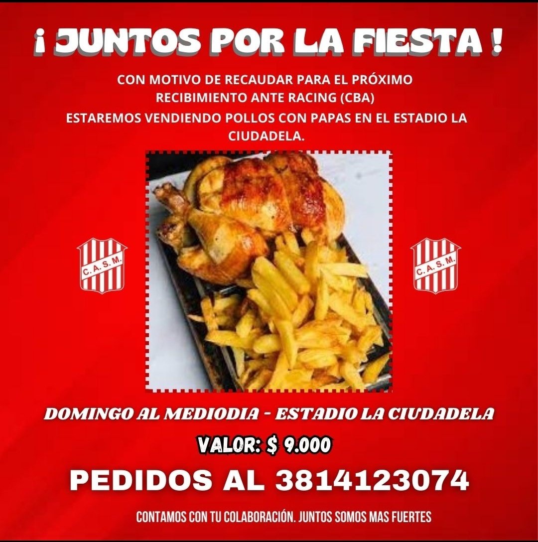 EnzoCorbalan7's tweet photo. AMIGOS! YA SABEN, SI QUIEREN AYUDAR, SE VENDERA EN LA CIUDADELA
Y COMO SIEMPRE DECIMOS, LA FIESTA LA HACEMOS ENTRE TODOS.
SI PUEDEN COMPARTIR LES AGRADECERIA MUCHO!!! https://t.co/eYztLVjHQT