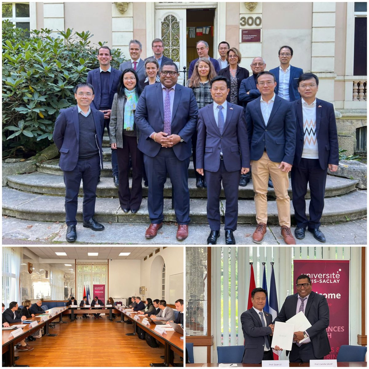 Duc Mai (@maithanhduc) on Twitter photo The signing of MoU between U. Paris Saclay and Vietnam National University Hanoi. Our <a href="/Pharma_UPSaclay/">Faculté Pharma UPSaclay</a> and <a href="/umr8612/">Institut Galien Paris-Saclay (IGPS)</a> are actively contributing to promote this significant collaboration. And the domain of pharmacy and medecine is one of 3 major mutual interests. The signing of MoU between U. Paris Saclay and Vietnam National University Hanoi. Our <a href="/Pharma_UPSaclay/">Faculté Pharma UPSaclay</a> and <a href="/umr8612/">Institut Galien Paris-Saclay (IGPS)</a> are actively contributing to promote this significant collaboration. And the domain of pharmacy and medecine is one of 3 major mutual interests.