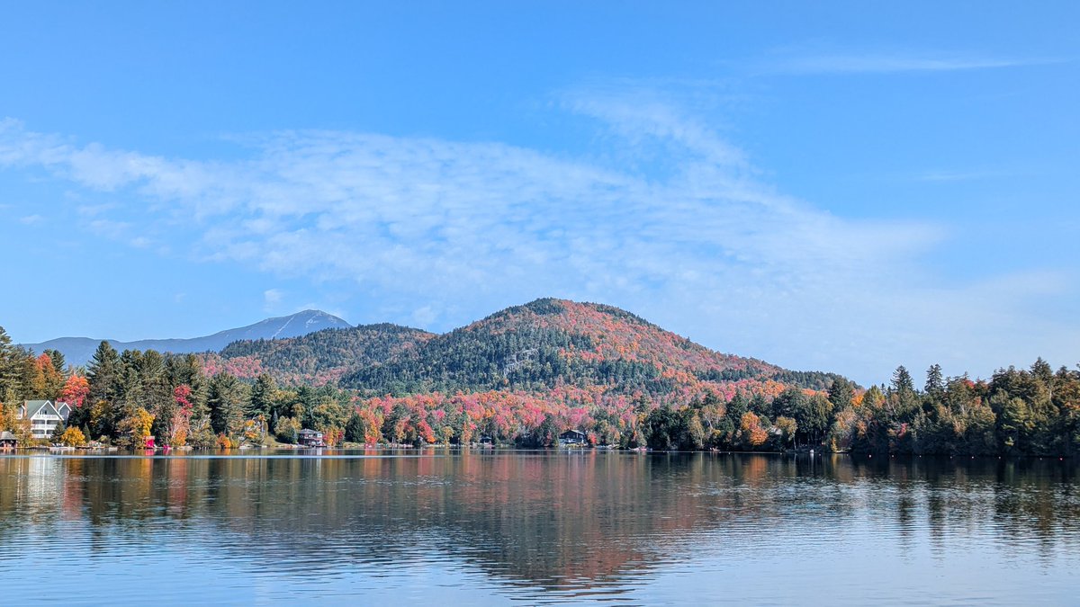 WeatherManFinn's tweet photo. Few more shots from an amazing 5 days in the #Adirondacks. Wishing we were there through the weekend. Foliage is definitely peak! You should head north this weekend while the weather is still good! #adk #pureadk #ilovenny #hiking #518wx #lakeplacid #foliage #fall #nylovesfall https://t.co/6EnQBgsTsD