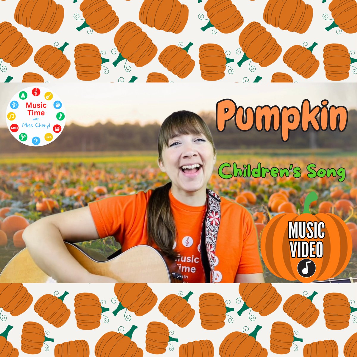🎃 Join Miss Cheryl as she visits the pumpkin patch, bakes yummy pumpkin treats and carves a Jack-O-Lantern as she sings "Pumpkin" in her official music video!  Happy Halloween! 
youtu.be/Qg3c9NrKzaI

#kidsvideo #learning #childrensmusic #childrensongs #kidssongs