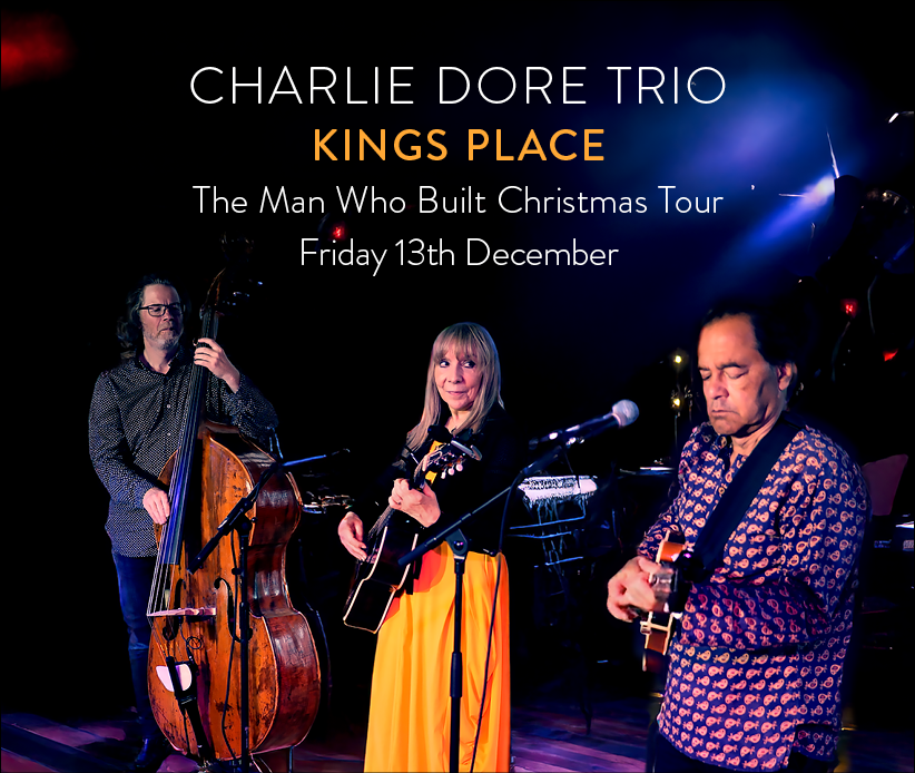 CharlieDore's tweet photo. Fri 13th Dec: Lucky for some?Early Birds this is the only London gig we're playing this year. We're at the handsome @KingsPlace -our trio: @JulianLittman + #GarethHughDavies playing unusual songs from #TheManWhoBuiltChristmas+some you know +some never heard.🎟️KP venue or my site https://t.co/CwctMn43aO