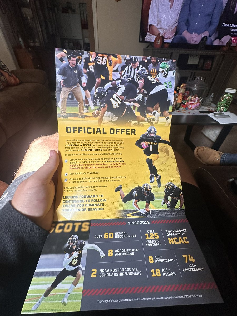 Loved getting home and looking at some mail from <a href="/Coach_Colaprete/">Frank Colaprete</a> after opening it, I am blessed to receive my 4th offer!!!! I am grateful for this opportunity!!! <a href="/CoachKooser/">Brian Kooser</a> <a href="/CoachZachDennis/">Zach Dennis</a> <a href="/TripD34/">Coach Downs</a> <a href="/FHS_FalconFB/">Fauquier High Football</a>