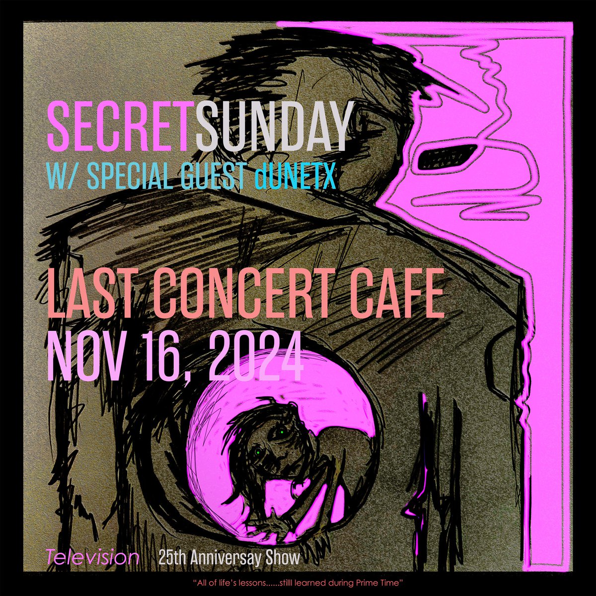 Just a few $15 tickets left for the SECRET SUNDAY reunion show. Get yours now for Sat Nov 16 <a href="/LastConcertCafe/">Last Concert Cafe</a> w/ <a href="/dunetx/">dUNE TX</a> 
.
seetickets.us/event/secret-s…
.
#secretsunday #television #oasis #reunion #thecure #album #houston #texas #dunetx #bands #britpop #alternative #rock #altrock