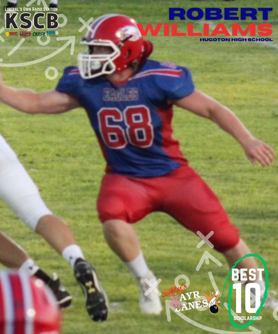 Hugoton’s Robert Williams wins Billy’s 10 Best Scholarship!