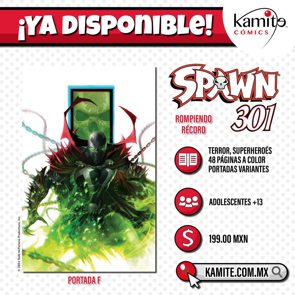 Kamite5's tweet photo. ¡Prepárense para un giro inesperado en #Spawn301! 💥
Un plan para poner fin a la guerra se está preparando, pero el verdadero juego apenas comienza. 😎
Consigan su cómic de #SpawnRompiendoRecord Portada F 👉 https://t.co/M3tEUVVYxC https://t.co/m4HJ50IxQI