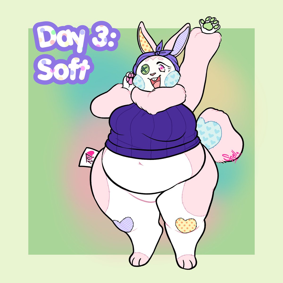 Spellaroo's tweet photo. Today's bunny is dedicated to how much I want to nap with a 7ft tall plushie #spellbuntober

Day 3: Soft 🧸🐇 https://t.co/jzfJQhOHsS