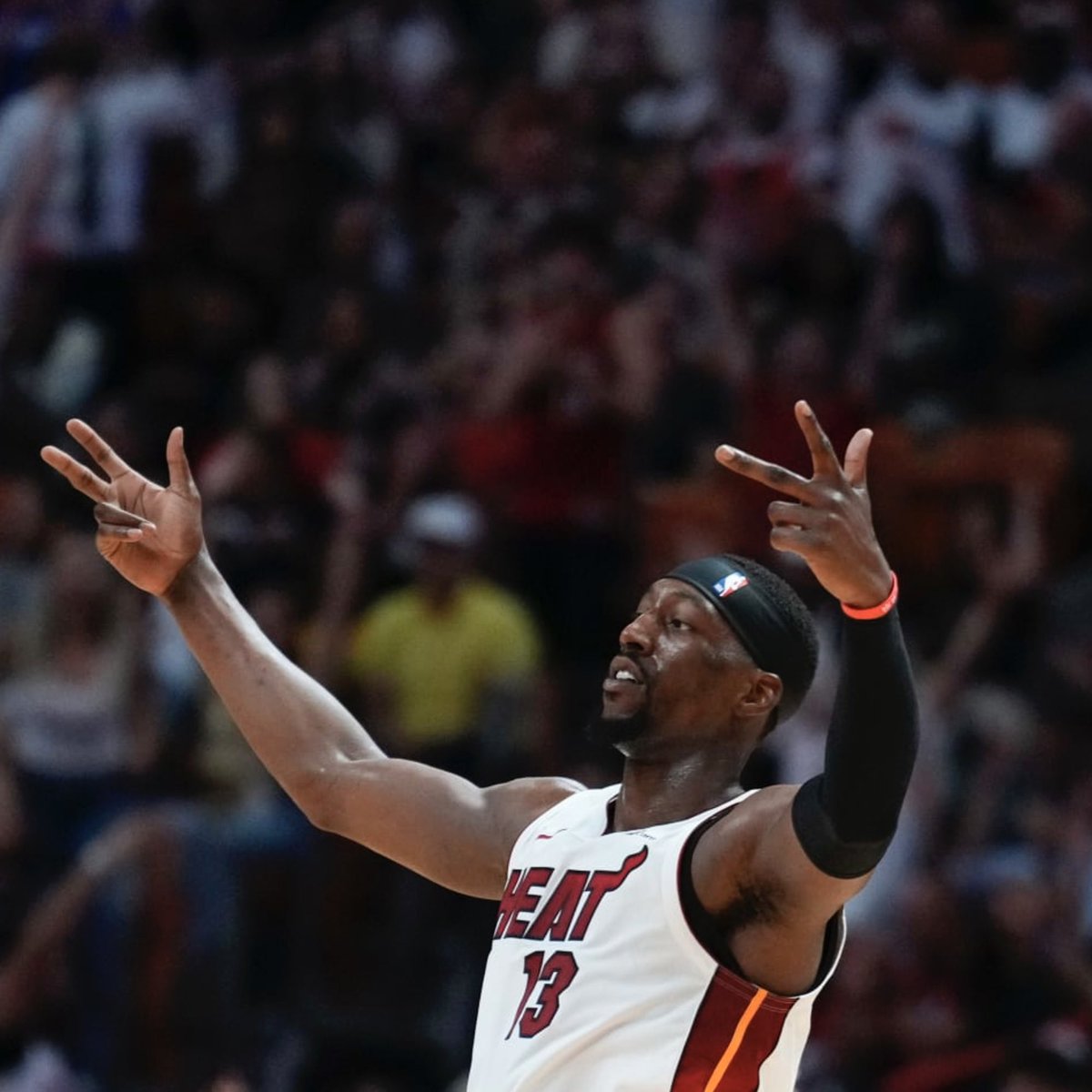 HeatvsHaters's tweet photo. Bam Adebayo on DPOY: 

“people move that goalpost for me with
DPOY or All-NBA. It's like if I'm guarding 1–5 and y'all are saying I can't get DPOY, well there's not a lot of DPOYs getting 20 points, 10 rebounds and four assists. 

And there's not a lot of All-NBA players getting top five in DPOY voting every year. It's just that the goal post moves for me.” (via @Anthony_Chiang)