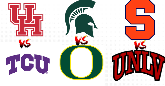 Redhouse_Media's tweet photo. Some fun games tonight, predict the scores 👇
Houston vs TCU: 7:30PM EST
Michigan St vs Oregon: 9:00PM EST
Syracuse vs UNLV: 9:00 PM EST https://t.co/FCW91pSybs